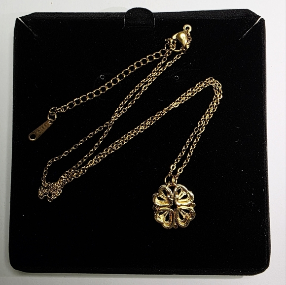 N0017 S-steel 4 Clover Pendant Necklace - Picture 10 of 10